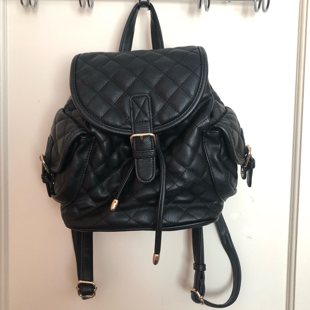 Quilted mini backpack
